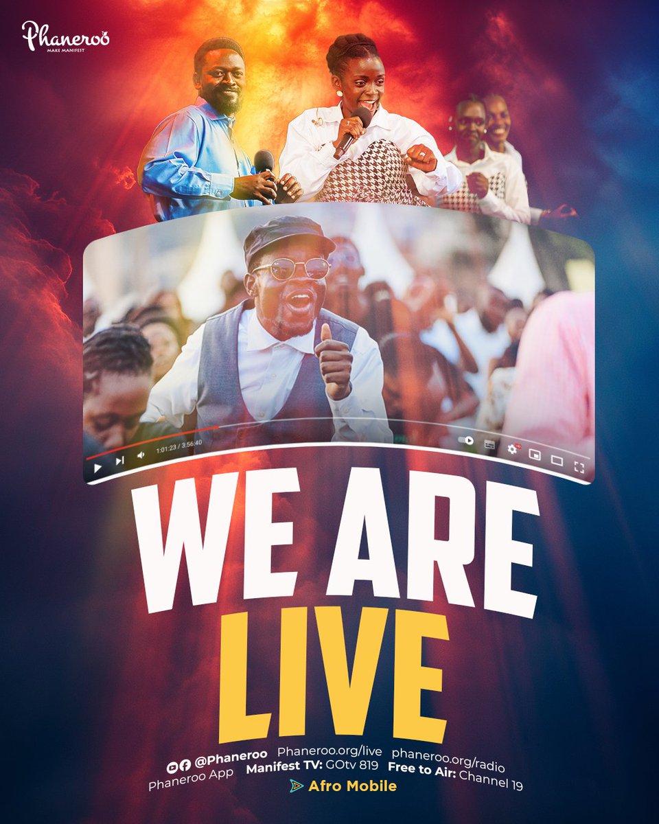 It’s the time we have all been waiting for — WE ARE LIVE! 🥳

bit.ly/Phaneroo565

#Phaneroo | #LiveNow