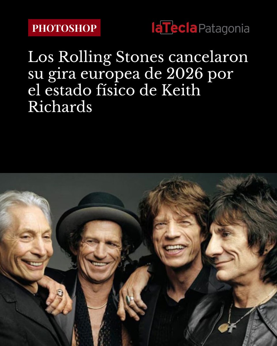 👉 Los Rolling Stones han cancelado su gira europea de 2026 debido al estado físico de Keith Richards. 

🎸El legendario guitarrista, con más de 80 años, no puede enfrentar los intensos viajes y shows. 

😎A pesar de buscar alternativas, la banda priorizó su salud. No es un adiós