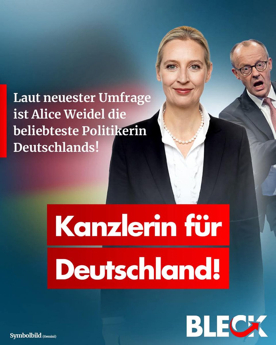 Ja mit Frau Alice Weidel als kommende Bundeskanzlerin wissen wir auch endlich was wir haben 💙🇩🇪💙👍🏻