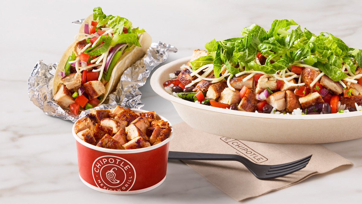 jonathanmaze's tweet image. Meanwhile, Chipotle is introducing a new High Protein Menu where each item has between 15 and 81 grams of protein. It includes a High Protein Cup, which is basically a cup of Adobo Chicken and is priced on average at $3.82. 

Companies just serving bowls of meat now. $CMG
