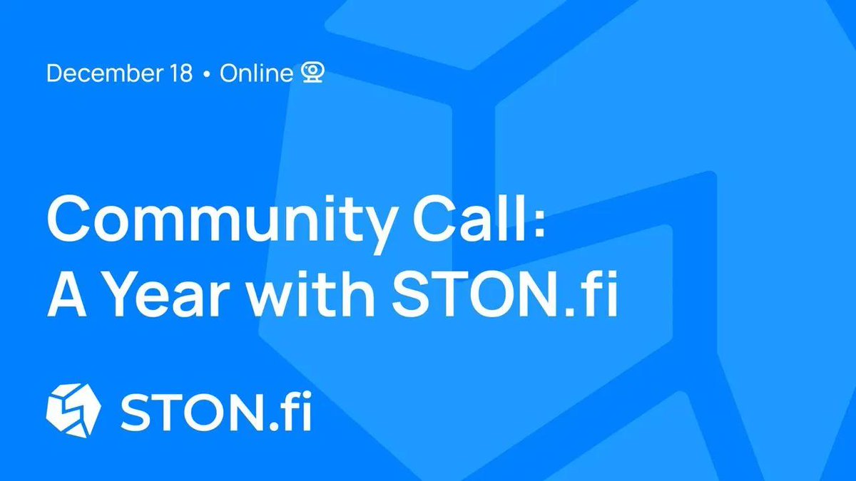 ston_fi's tweet image. 🔴 LIVE in 1 hour: A Year with STON.fi

Real talk about 2025, what's coming in 2026, and your chance to shape the conversation.

Plus: 50 STON each for the 5 best questions. Ask your question through this form: forms.gle/Jypp8it1iNNTaN…  
The 5 strongest ones get 50…
