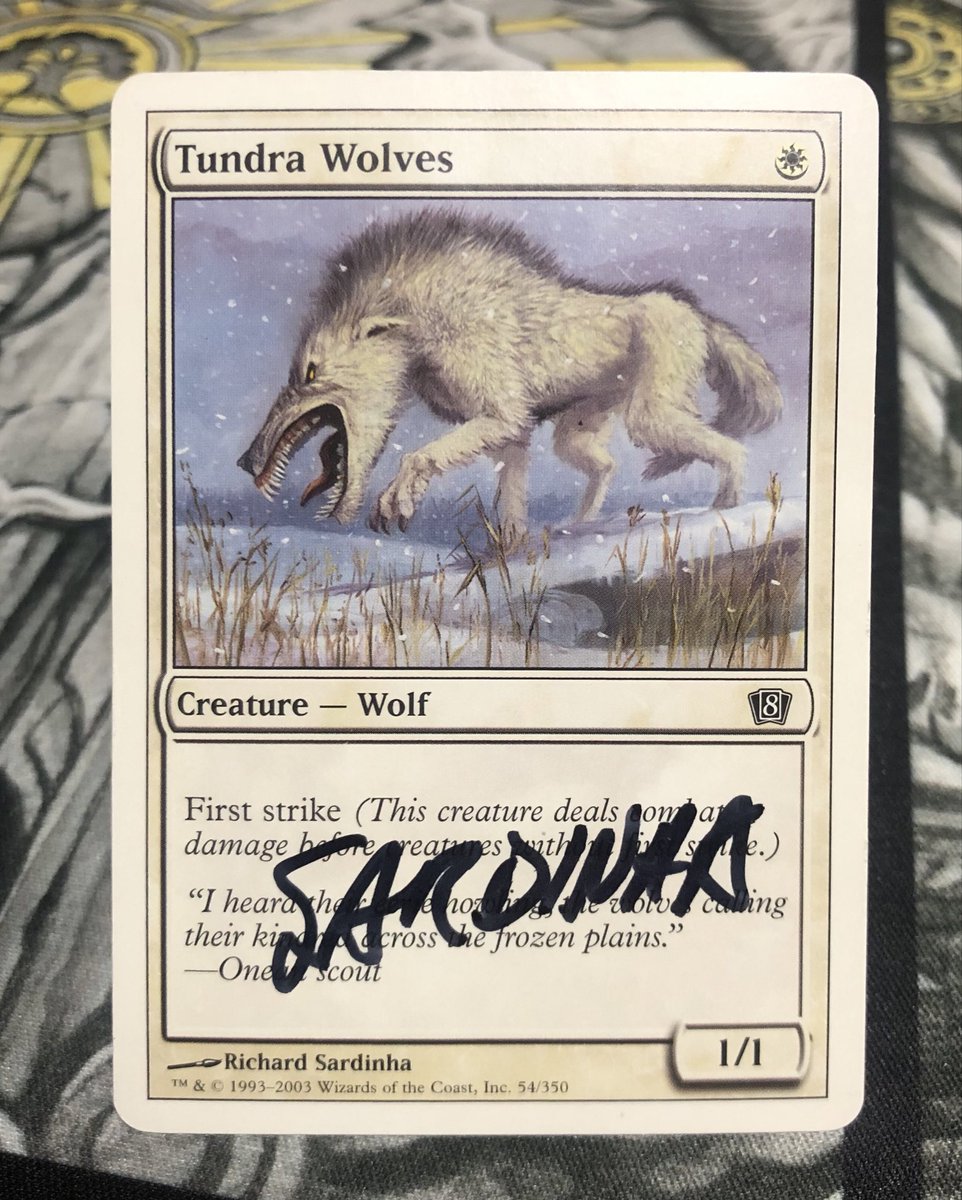 Richard SardinhaさんのTundra Wolvesのアーティストプルーフを手に Richard SardinhaさんのTundra Wolvesのアーティストプルーフを手に
