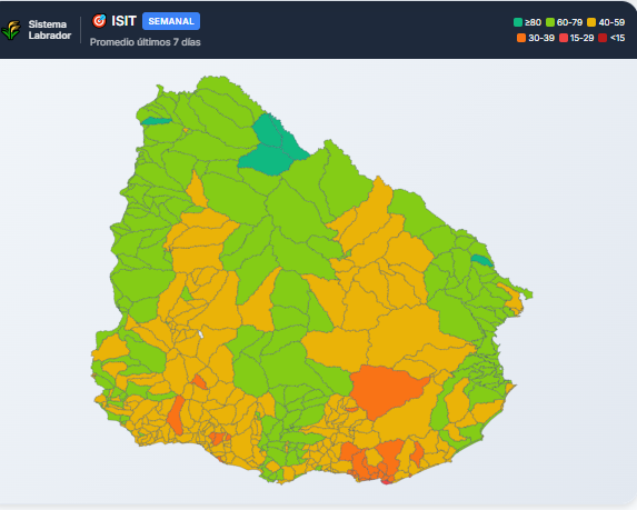 portalmeteo's tweet image. #Uruguay #agricultura #ganadería #lecheria #granja Monitoreo de #sequias por subcuenca hidrográfica #IndiceSequiaIntegradoTerritorial  #ISIT  #Jueves18 #Diciembre2025  @NASA @NASAEarth  @NASA_es