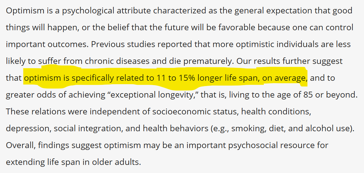 <a href="/NTFabiano/">Nicholas Fabiano, MD</a> We need to stay optimistic, it can increase our lifespan by 10-15%.