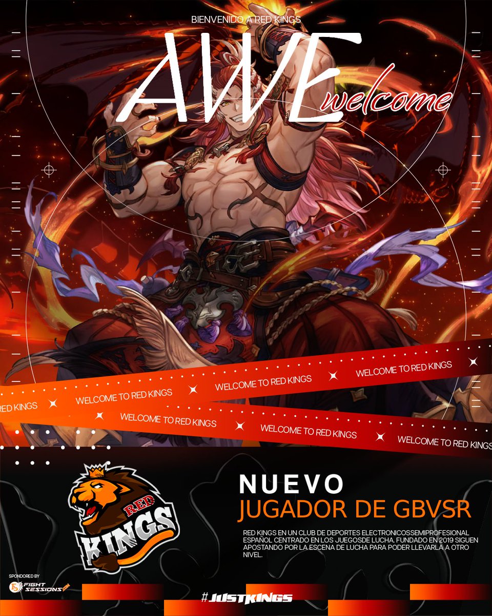🦁 #BIENVENIDA 🦁

La familia sigue creciendo y hoy damos la bienvenida a nuestro nuevo TO de #GBVSR 🏆🔥

Con ganas, curro y mucha pasión por los juegos de lucha, seguimos apostando fuerte por la escena 💪
¡Bienvenido al reino! 🔴🦁

¡Bienvenido Awe! 🙌🙌🙌