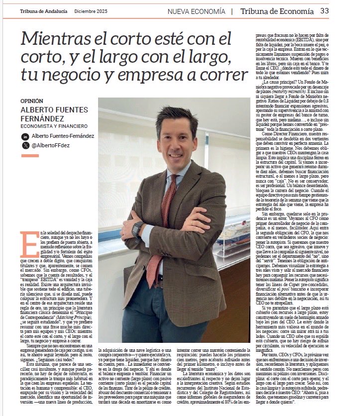 “Mientras el corto esté con el corto, y el largo con el largo, tu negocio y empresa a correr”

Mi opinión en <a href="/andtribuna/">Tribuna de Andalucía</a> 

 tribunadeandalucia.es/pdf/