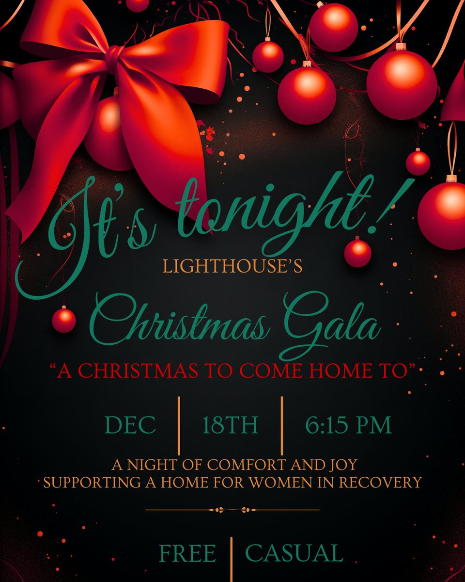 LighthouseFtC's tweet photo. Lighthouse's Christmas Gala is tonight! Come enjoy Christmas cheer and learn what Lighthouse is about.

Event Details:
Date: Thursday, December 18
Time: 6:15 PM
Location: Avid Church, 1621 W. Harmony Rd, Fort Collins, CO 80526
https://t.co/6fIHCmiQsp
#SoberHolidays https://t.co/0LtISKcSuo