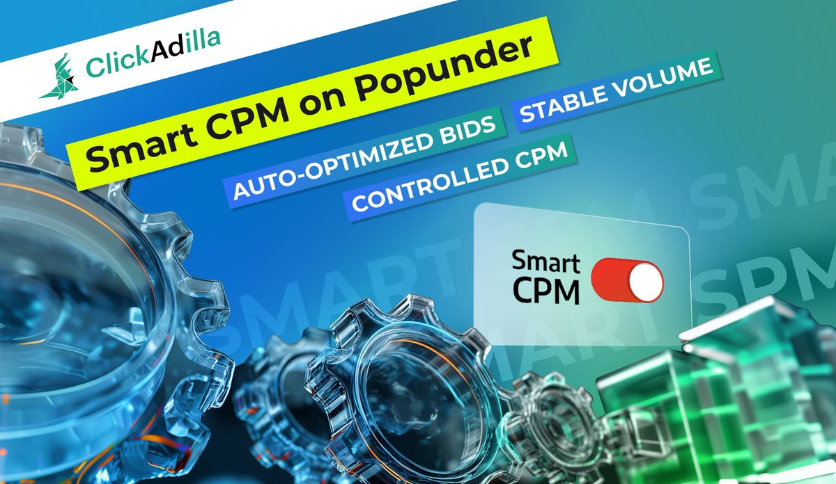 Clickadilla1's tweet photo. Smart CPM on Popunder. Set the max. Let it work.
Auctions move fast. Fixed bids don’t.
Smart CPM auto-adjusts your CPM in real time, keeping delivery stable and costs under control — all within the max price you set. No micromanagement. No guesswork. https://t.co/SczkRm9w8l