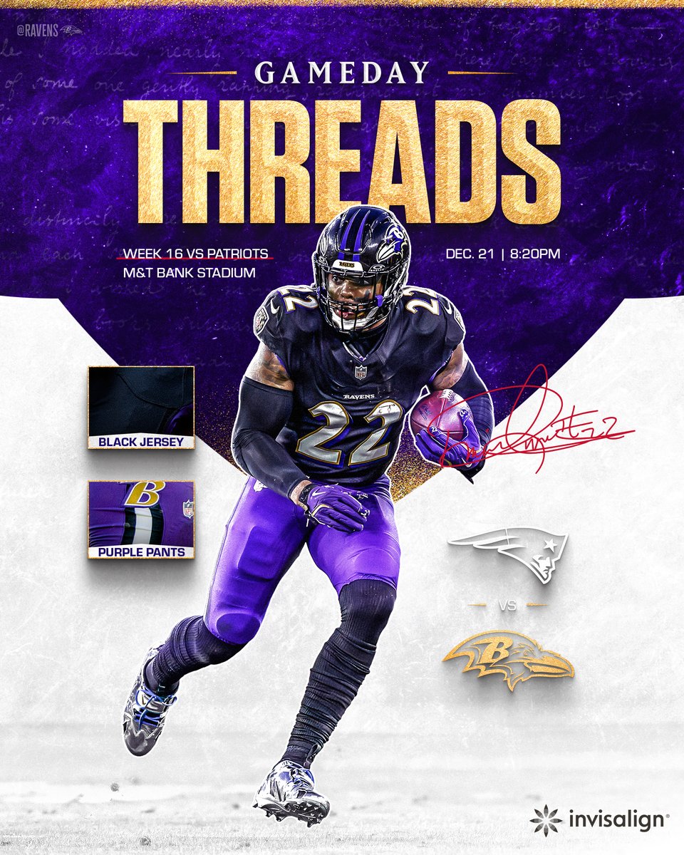 Ravens's tweet image. Black on purple for SNF 😈

@KingHenry_2 | @Invisalign 
#WPMOYChallenge