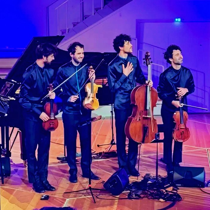 The Vision String Quartet at the Philharmonie, Berlin last week. 

👔 + 👖#atelierrosemarieumetsu