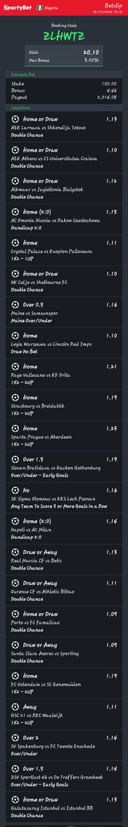 ZLHWTZ
20 odds
Green season sportybet.com/?shareCode=ZLH…