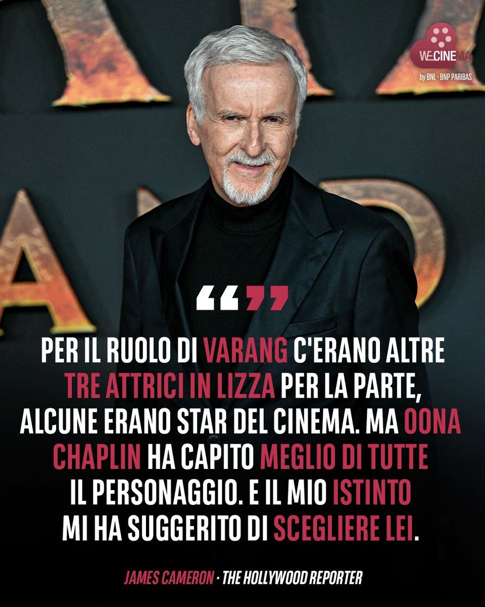 WeCinema's tweet photo. In #AvatarFuocoeCenere ritroviamo molti degli amatissimi protagonisti presenti nei primi due capitoli della saga, ma anche nuovi personaggi. Uno di questi, in particolare, sembra aver colpito nel segno 🔥

Si tratta di Varang, leader del clan dei Mangkwan, l'antagonista della storia che, grazie alla sua capacità di maneggiare il fuoco, mette in pericolo la vita dei popoli su Pandora. Un ruolo interpretato da #OonaChaplin, che molti appassionati ricordano ne "Il trono di spade", nei panni di Talisa Maegyr, la moglie di Rob Stark.

Chaplin ha già avuto esperienze sul grande schermo in carriera, ma in questo progetto si ritrova alla prima importante occasione in una grossa produzione e con un regista eccezionale. Un problema? Non per #JamesCameron, che l'ha scelta per una parte così delicata, a scapito di attrici più celebrate: perché per lui non conta tanto la filmografia, quanto ciò che l'interprete ha da dare al personaggio ✨

#welovecinemait