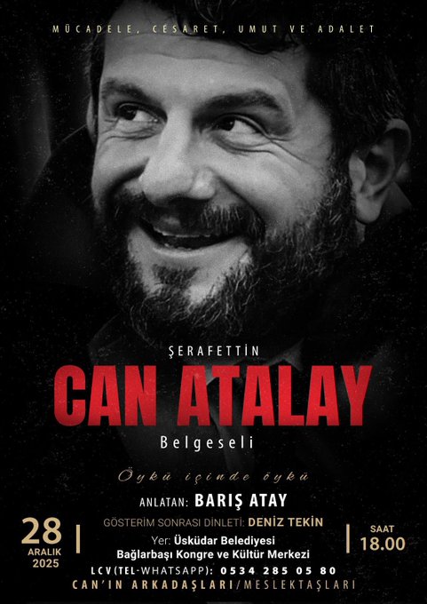 CAN ATALAY'A ÖZGÜRLÜK

TBMM Hatay Milletvekili Şerafettin Can Atalay'ın yeri Silivri Cezaevi değil, parlamentodur. 

AYM kararlarına rağmen esir tutuluyor. 

#CanAtalayaÖzgürlük