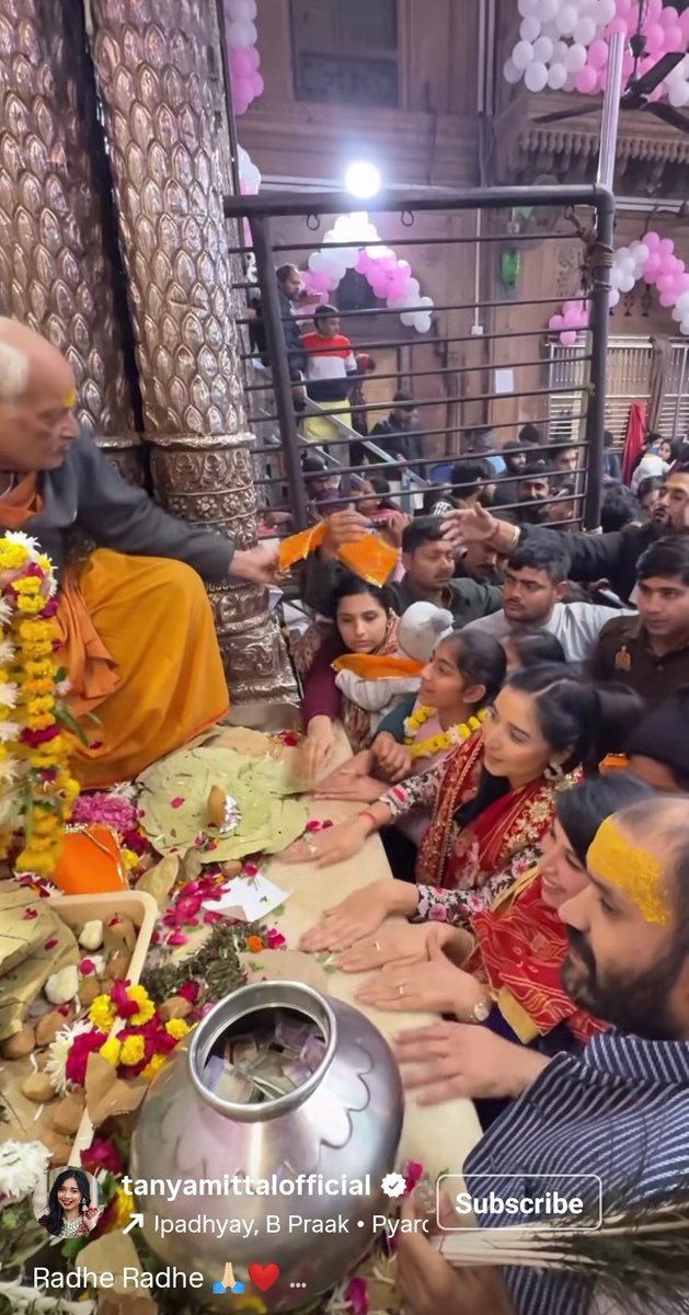 pooja31198's tweet photo. Thank you @itanyamittal Vrindavan ke darshan karvane keliye 😭🙏 i wanted to go there par couldn't make a trip there yet... Jai Shree Krishna 🙏✨🌺
#TanyaMittal https://t.co/Qlr59N4jGc