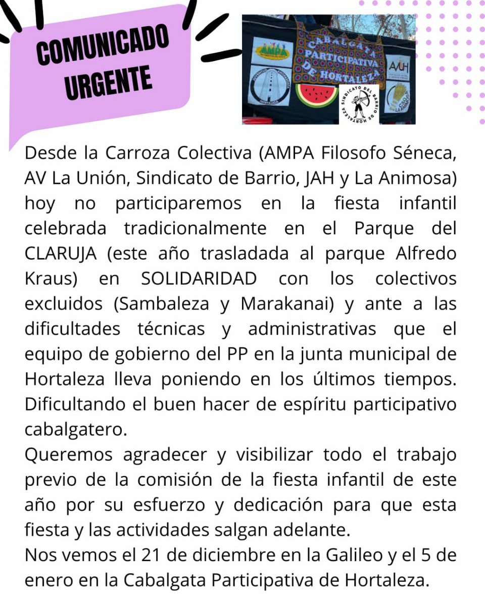 Radio_Enlace's tweet image. A las 17:00 h. llega el último "Enlace Informativo" de 2025 con entrevista a @cabalgataHTZ para conocer todo lo necesario. Además, preguntas de Plenos y Comisiones de diciembre, seguimos en directo el #PlenoHortaleza... 107.5 FM (norte de Madrid ciudad) y radioenlace.org.