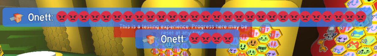 BananaGamesYT_'s tweet photo. Bee Swarm Simulator ADMIN ABUSE??

Onett was testing out a new announcement message look 👀

HERE ALL THE MESSAGES &amp; WE MAY POTENTIALLY GET ADMIN ABUSE OF ONETT SPAWNING STUFF LIKE SCORCHING/POP STARS, HONNEY HAMMER, MORE!!! https://t.co/QtABC936Be