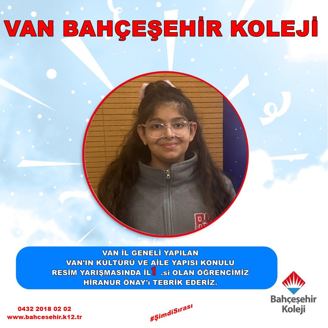Van İl Geneli Yapılan Resim Yarışmasında İl 1.si olan Öğrencimiz Hiranur ÖNAY’ı Tebrik Eder, Başarılarının Devamını Dileriz.❤️💙

<a href="/bahcesehir_k12/">Bahçeşehir Koleji</a> 
<a href="/EnverYucel/">EnverYucel</a> 
<a href="/koccozlem/">Dr.Özlem Koç</a> 
<a href="/Savas_BOYAR/">Savaş BOYAR</a> 
<a href="/AtlihanMumtaz/">Mümtaz ATLIHAN</a> 
<a href="/ismailK08300410/">İsmail Karaman</a>