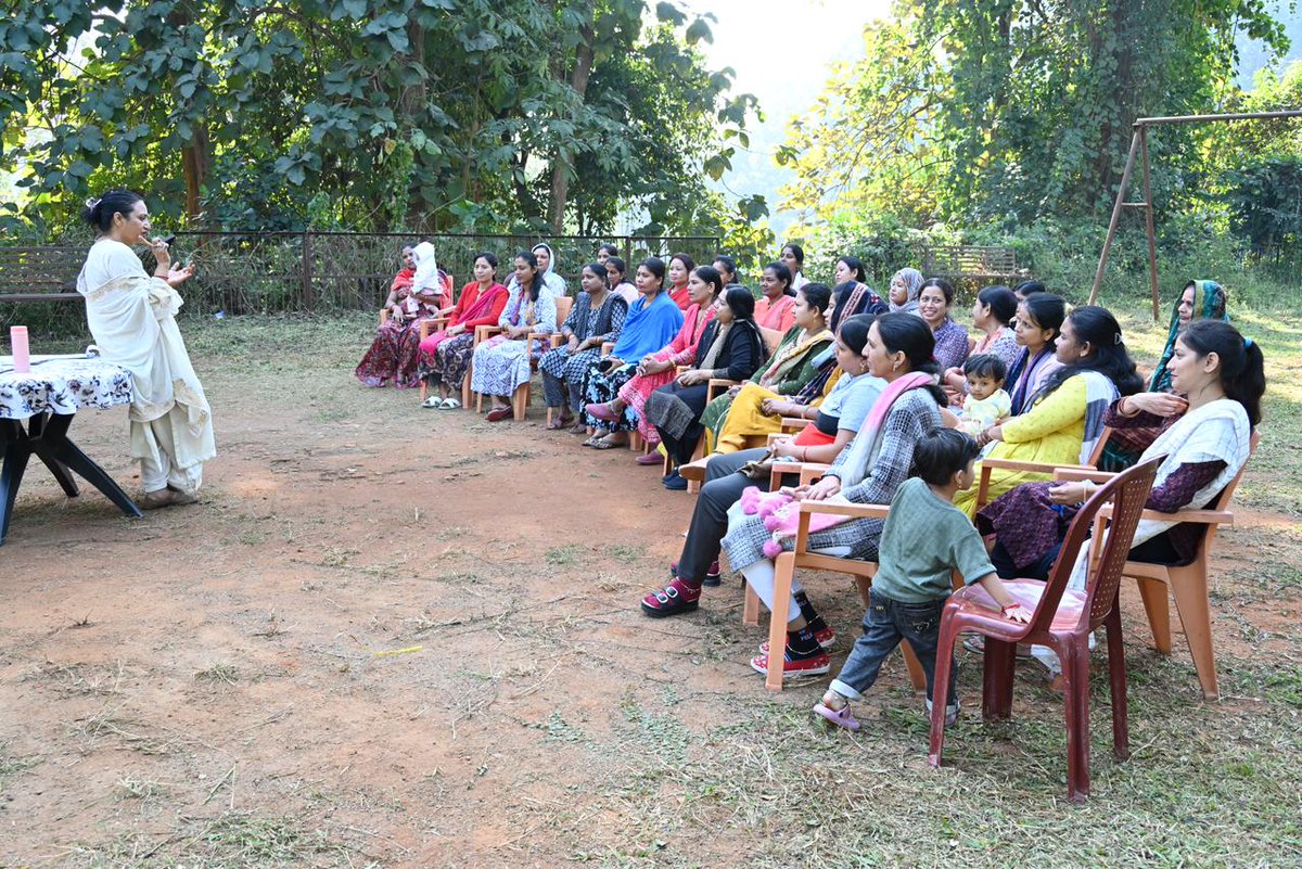 Smt. Neelam Dhyani, Head RCWA, GC Guwahati, connects with  families of jawans at a heartfelt choupal  listening &amp; motivating !  #RCWA #GCGuwahati #CommunitySupport"