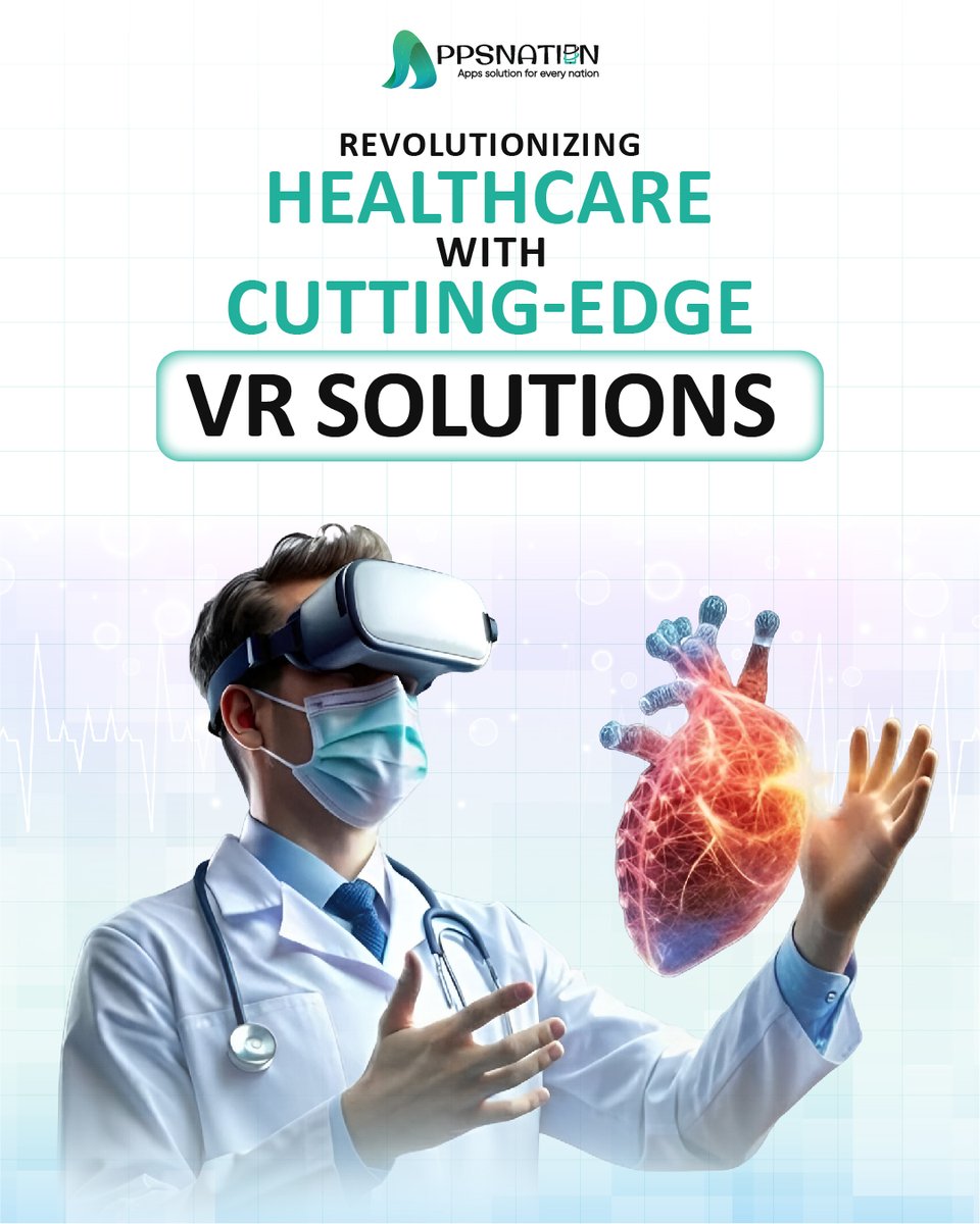 AppsnationCo's tweet photo. Reimagining healthcare through immersive innovation!

At AppsNation, our cutting-edge VR solutions empower doctors, train medical professionals, and enhance patient care with realistic, data-driven virtual experiences. https://t.co/b0SHYd2L1T