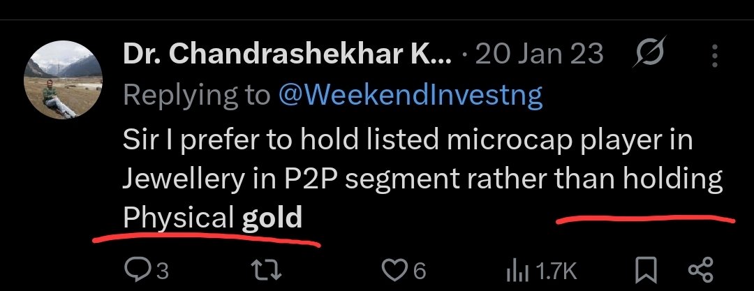 Really bad advisor once the metal is topped now suggesting to buy (15-20%) but when it was at bottom teling people dont hold gold but companies WTF is wrong these people

#nifty #silver #GOLD #StockMarketIndia