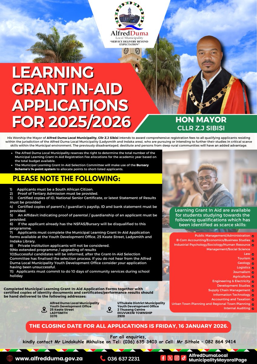 Alfred Duma Local Municipality (@alfredduma42733) on Twitter photo 