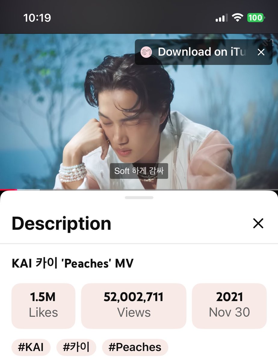 KaiB3ar_'s tweet photo. Congratulations Kai Peaches surpassed 52m 🎉🎉🎉 this is called organic streams.. people keep listening and views are still moving after years 💛 unlike tomb 😂
#Kai_Peaches
#Kai #Jongin #카이버블
https://t.co/xrte99c8eB https://t.co/hrznehDRsQ