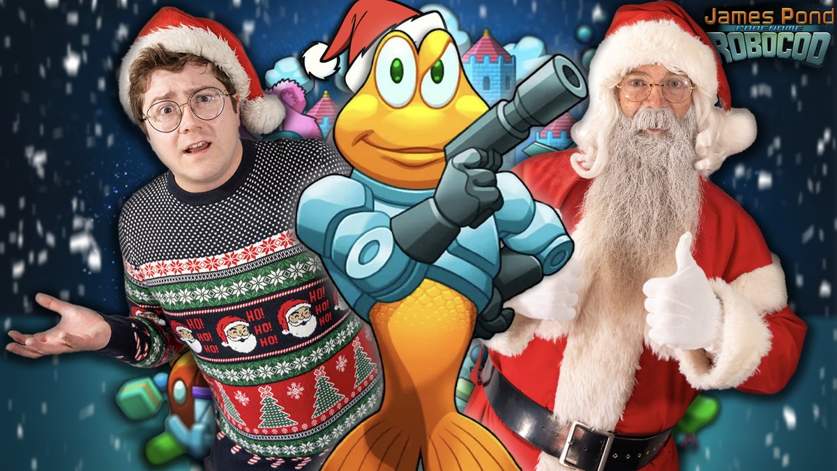 Jayjiverse's tweet photo. 🐟🎅🏻 NEW VIDEO OUT NOW! 🎅🏻🐟

There are a lot of weird "Christmas"-themed games out there, but none are more bizzare than James Pond: Codename Robocod. Today, joined by Santa, we take a look at the 2019 Switch port, and get extremely weirded out at some pretty strange things. https://t.co/Aue8IHohPc