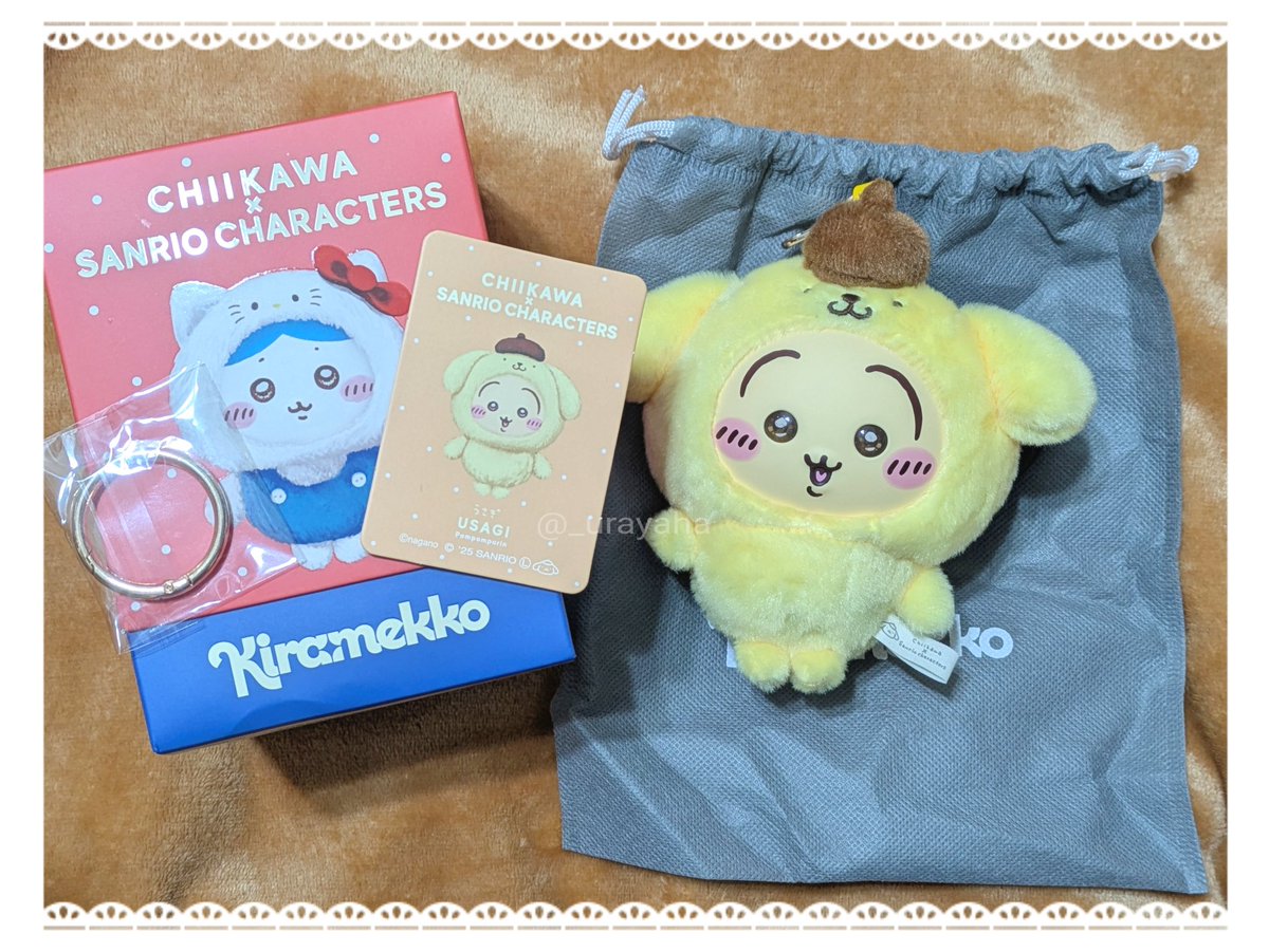 まだサンリオのkiramekkoプルャが残ってたからこれはもうねぇ…💸
何この可愛い生き物は💛🍮

ポムポムプリン嬉しいんだけどたまには違うキャラともコラボ検討を是非…（贅沢）黄色キャラだとぐでたま🥚とか？
#ちい活