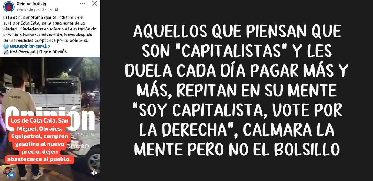 PatitaGastineZ's tweet image. Con sus bolsillos, sus despensas vacías, desde la fila de abarrotes y a punto de perder sus empleos, sus emprendimientos, pero con el "orgullo" de haber apoyado el #GolpeDeEstado.
"Viva la libertad, carajo"
La libertad de despedirte, de matarte de hambre.