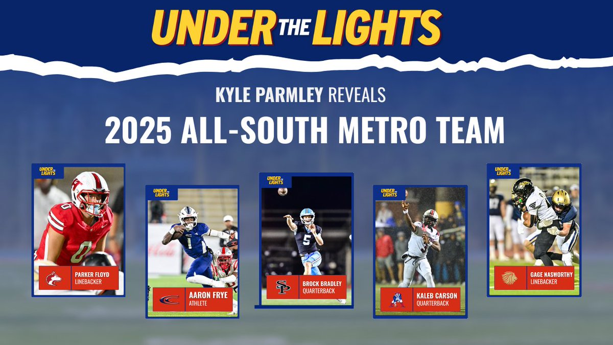 ALL-SOUTH METRO FOOTBALL: For those of you waiting for the team in list form, here you go.

Player of the Year - <a href="/brockbradley_5/">Brock Bradley</a>, <a href="/SpainParkFB/">Spain Park Football</a> 
Offensive Players of the Year - <a href="/Kalebcarson_3/">Kaleb carson</a>, <a href="/HWD_Football/">HOMEWOOD FOOTBALL</a> &amp; <a href="/1Fryee/">Aaron Frye</a>, <a href="/CCHSfootbal/">Clay-Chalkville Football</a> 
Defensive Players of the Year - <a href="/Parker_Floyd8/">Parker Floyd</a>,