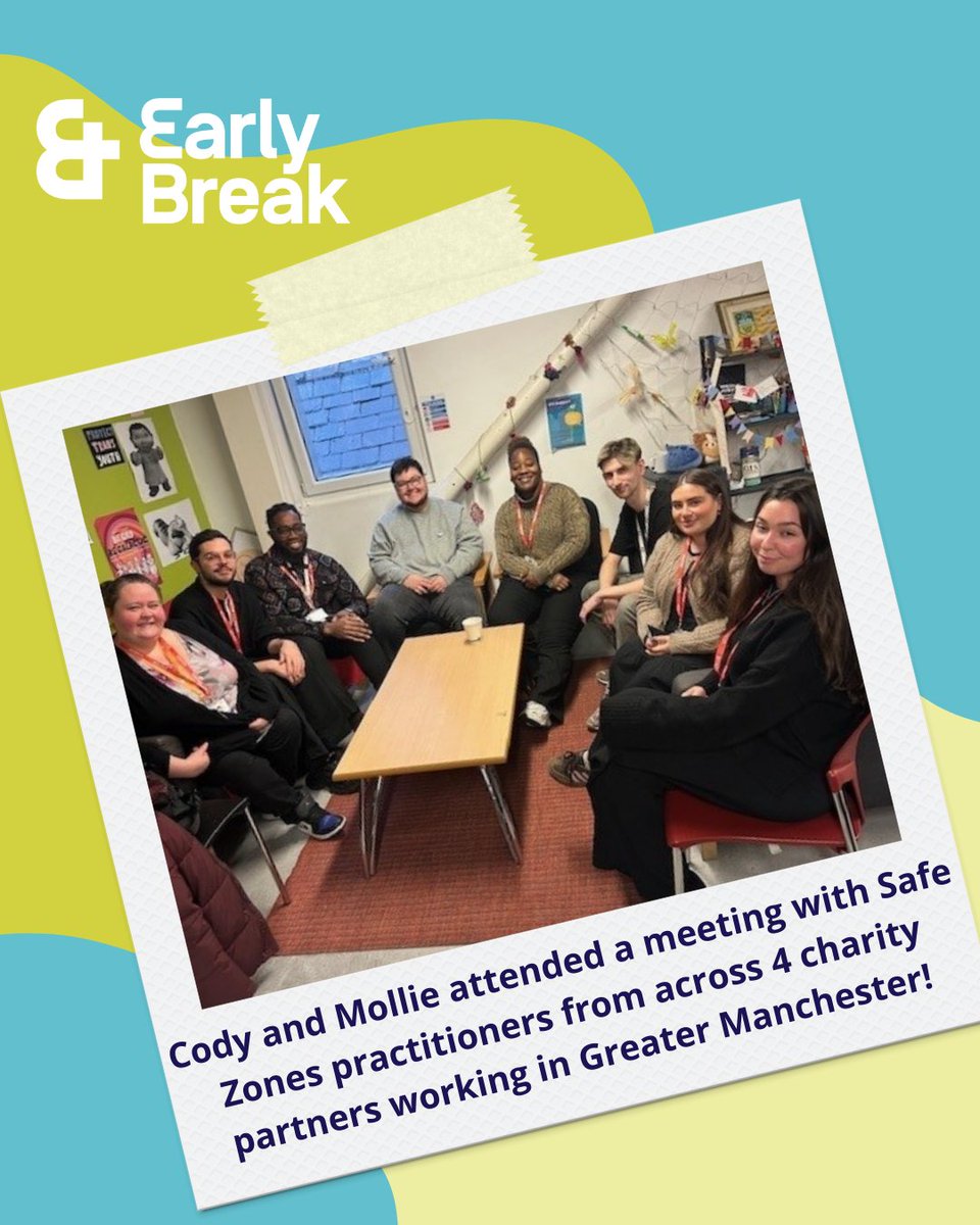 EarlyBreakUK's tweet image. Cody and Mollie our Safe Zones workers attended a Provider Network meeting with colleagues from @tog_mind @tlccharity @42ndstreetmcr @thechildrenssociety to share learning and experiences