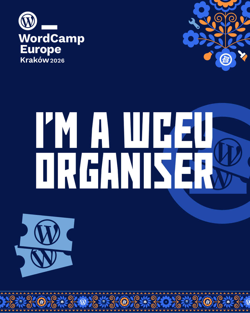 cmoreira's tweet photo. Happy to be part of this amazing team! https://t.co/PcdvgUfNKQ #wceu #wordpresss Hope to see you in Kraków in June! https://t.co/1Dl0nfZqLx