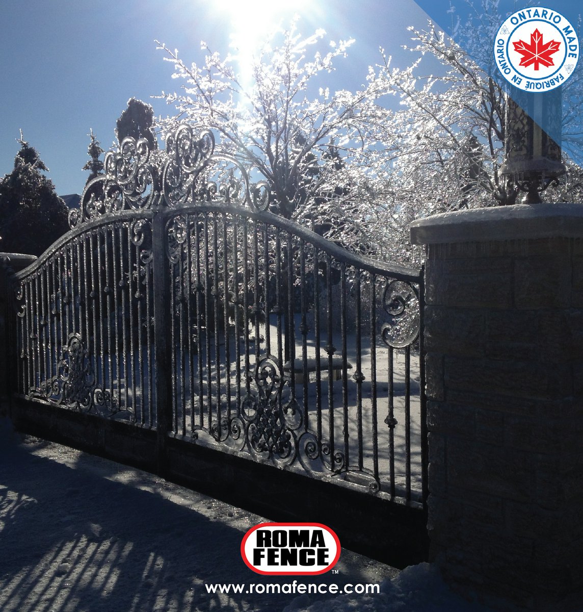 RomaFence's tweet image. Feelin' Frosty! ❄️ 🧊 #ornamentalirongate #icegate