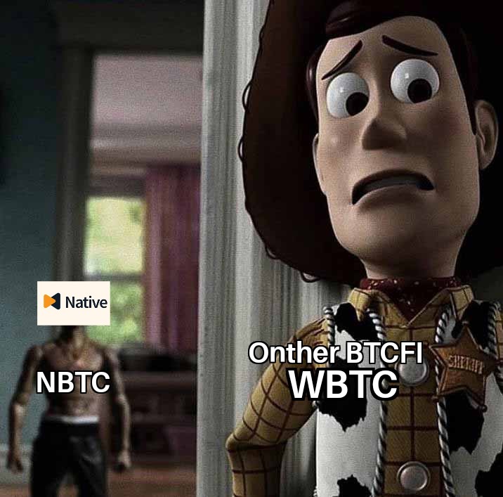 RajBahadur46537's tweet photo. Wrapped Bitcoin had a good run but the era of centralized bridges is over.
Native BTC is coming to take over the BTCFi crown.
βNo bridges
No custodians
Just pure Bitcoin.
@goNativeCC
#Gonative #NativeLol https://t.co/STO5hE0pQy