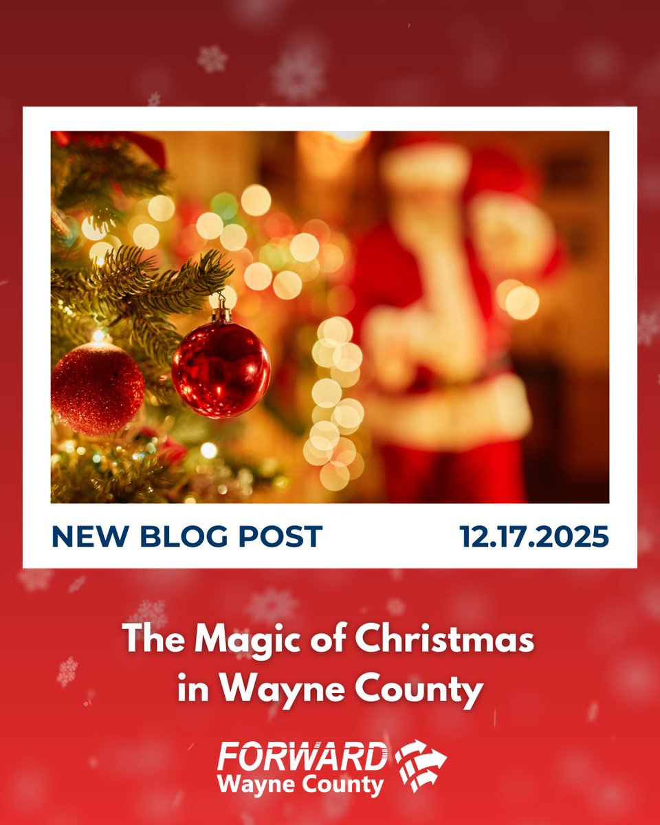 forwardINwayne's tweet image. The Christmas season in Wayne County is a magical time of year! Seeing communities and neighbors come together, host festive events, and support one another is what makes our county so special. Learn more in this month's blog: loom.ly/mmovkEw