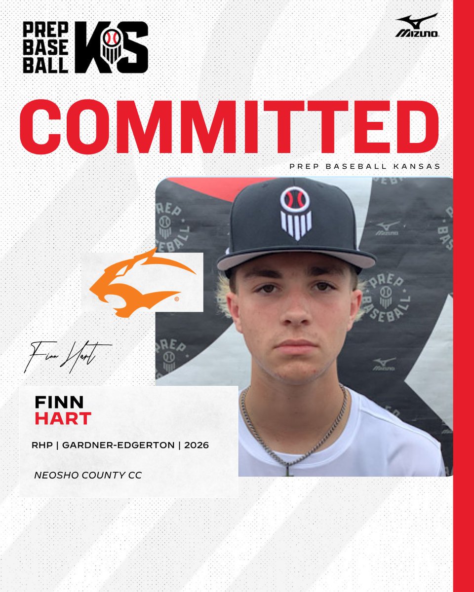 PrepBaseballKS's tweet image. RHP Finn Hart (Gardner-Edgerton, 2026) commits to Neosho County Community College

@FinnaginH
@BaseballGehs
@GoNeoshoBasebal

👤: loom.ly/Gpy45Ag