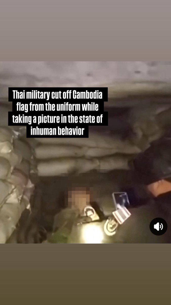NginSovannavy's tweet photo. The world please stop getting fooled by Thailand ! 🇹🇭❌

As recently there’s a video showing how the Thai military behaved in such a disrespectful and non humanity. 

#cambodianeedpeace
#ThailandStartedTheWar https://t.co/0JzSgdLNla