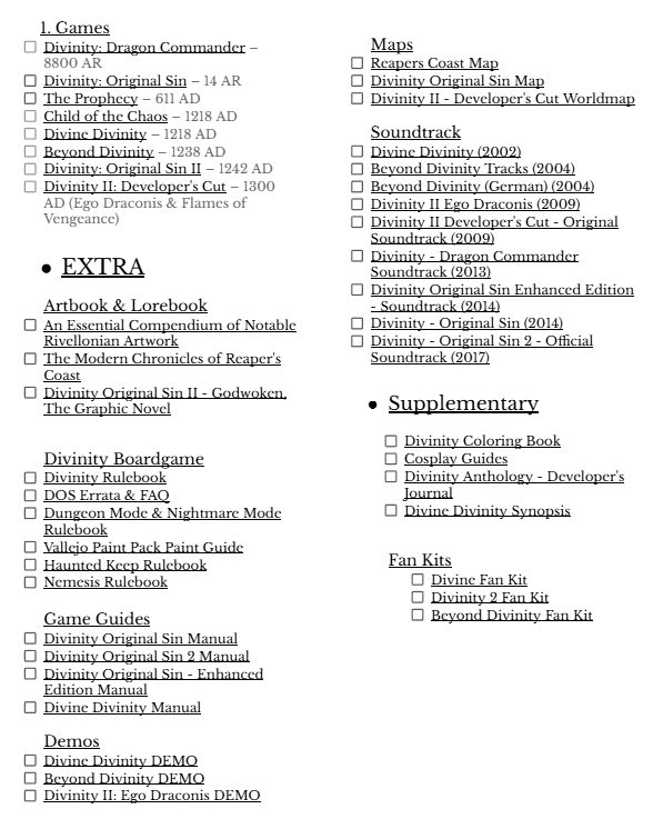 ElfrootSmoker's tweet image. This work is meant to preserve it and prevent it from becoming lost media, as often happens with old series like Divinity.

It contains what I could find all compiled into one doc that I'll maybe keep updated when the next Divinity game comes out.

(Link below)

#Divinity #DOS