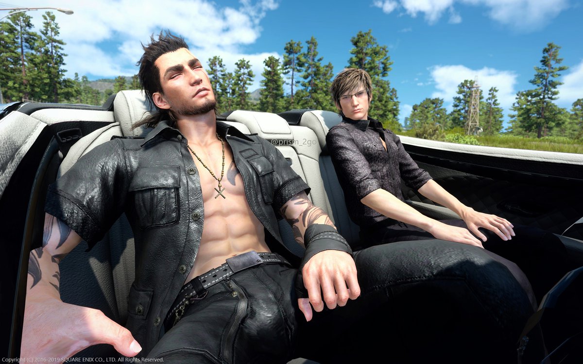 🍴（ノクトの運転でよく寝てられるな…） #FF15 #グラディオ #イグニス