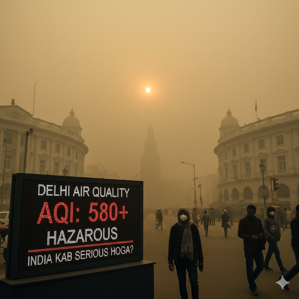 Har saal thand aati hai.
Har saal AQI kharab hota hai.
Aur har saal solution “next year” pe chala jata hai.
India kab serious hoga?

#AQI #India