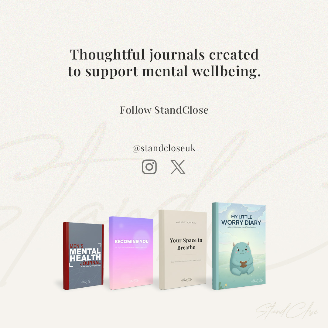 I’ve been working on a small journal brand called StandClose, focused on reflection and mental wellbeing.

You can follow along at @standcloseuk on Instagram and X.

🤍