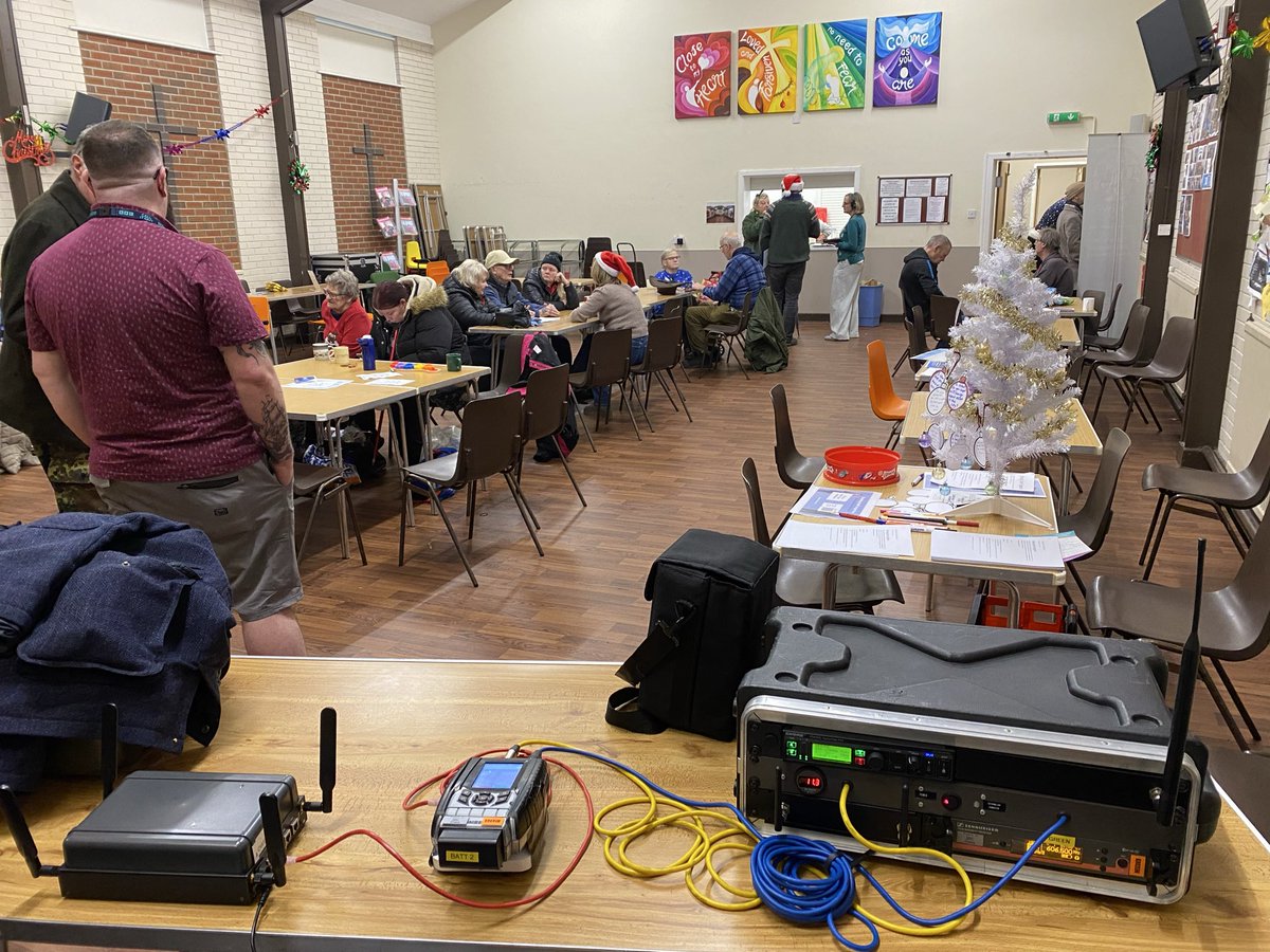 a_frostaudio's tweet photo. It was an honour to be part of the Christmas Coffee Morning for @BBCRadioStoke ☕️ Over 50 Coffee Mornings happening across the city, helping with loneliness this Christmas 🎄 I engineered our outside broadcast, taking the Mids show to two different coffee morning events 🙌📻 https://t.co/eyS5SO4M77