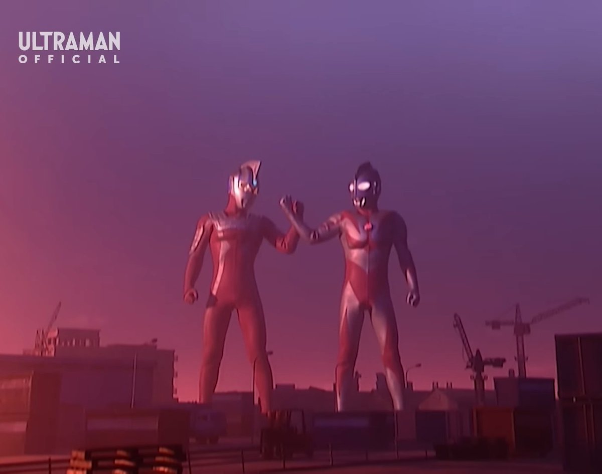 ウルトラマンネオス』第4話。 夕陽に立つウルトラマン。 #ウルトラマン