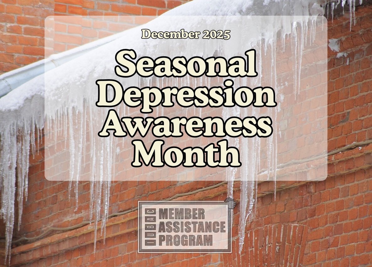 IUBAC's tweet image. December is Seasonal Depression Awareness Month. BAC’s Member Assistance Program (MAP) is here to support you and your loved ones who may be experiencing symptoms of seasonal depression or 'winter blues': bacbenefits.org/map/map-now 

#depressionawareness #mentalhealth