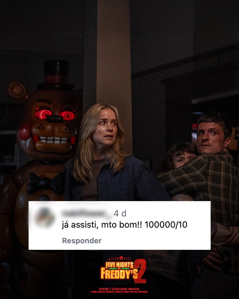 UniversalPicsBr's tweet photo. O FNAF fandom falou… e a gente só concorda. 👀🧸
Arrasta pro lado pra ver o que os fãs estão dizendo. 🔥
Assista #FNAF2Filme hoje nos cinemas! Ingressos à venda no link da bio: https://t.co/4BA2cCxA9u https://t.co/ff6nl7qly6