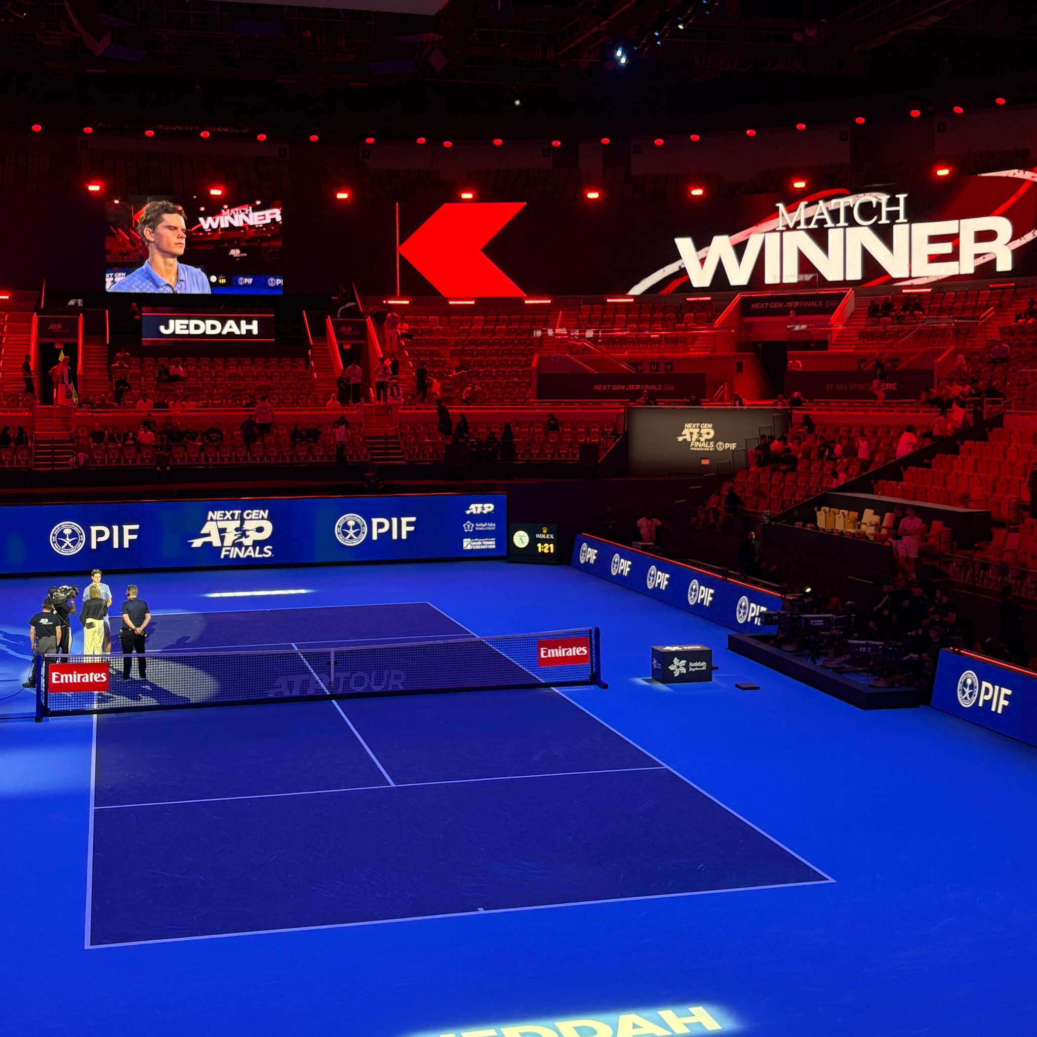 يتأهل البلجيكي الكسندر بلوكس إلى الدور النصف نهائي بعد انتصاره على الأميركي نيشيش باسافاريدي بثلاث أشواط دون مقابل. #نهائيات_الجيل_القادم 