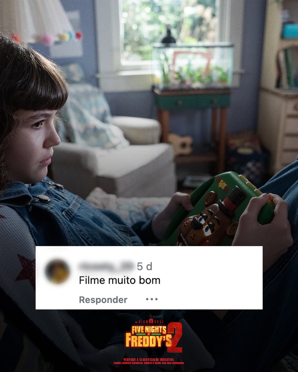 UniversalPicsBr's tweet photo. O FNAF fandom falou… e a gente só concorda. 👀🧸
Arrasta pro lado pra ver o que os fãs estão dizendo. 🔥
Assista #FNAF2Filme hoje nos cinemas! Ingressos à venda no link da bio: https://t.co/4BA2cCxA9u https://t.co/ff6nl7qly6
