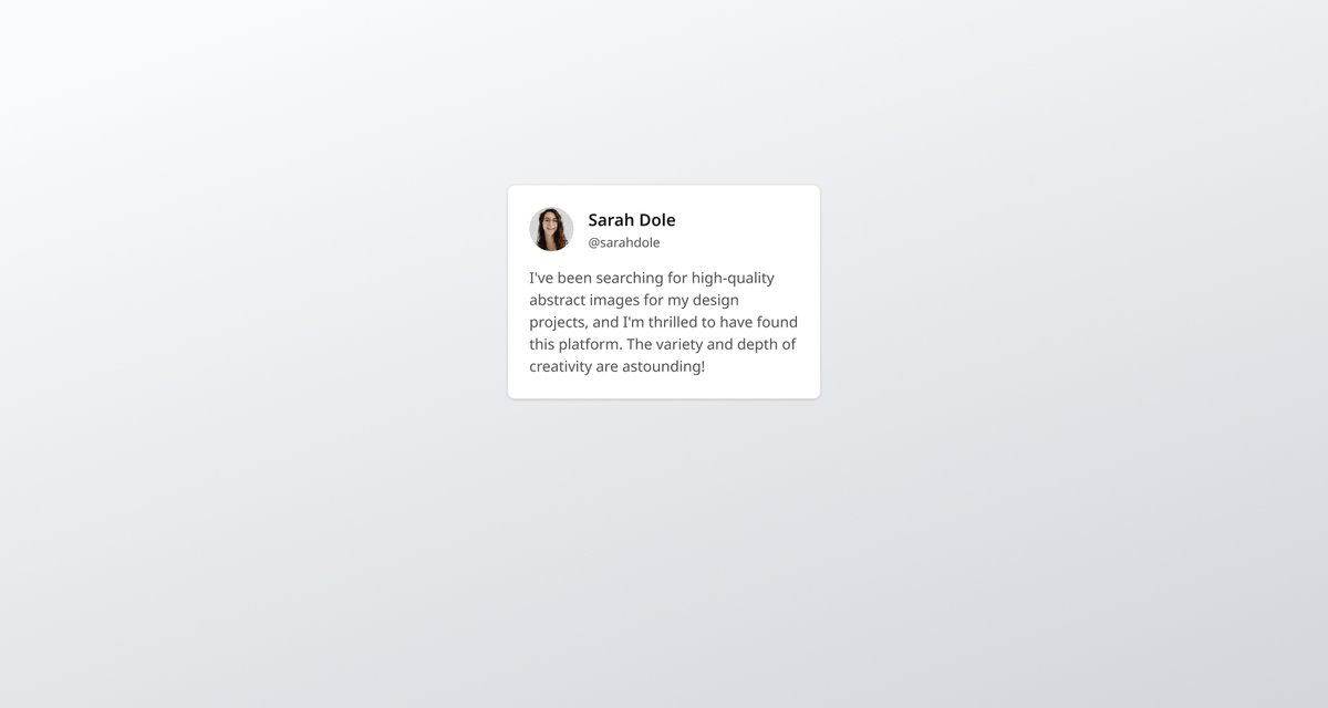 codeharmann's tweet image. Day 153 of Coding

Today, I completed the @greatfrontend testimonial card projects.

I plan to finish all the projects by the end of March 2026. There are a total of 66 challenges, and I think they're the perfect way to practice frontend skills.

Project link in the description,…