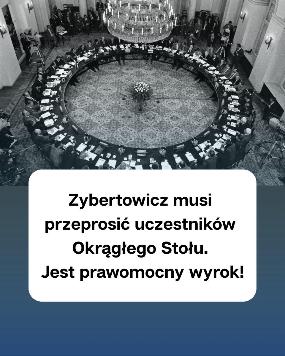 ⚖️ Andrzej Zybertowicz musi przeprosić uczestników Okrągłego Stołu za naruszenie dób osobistych. Jest prawomocny wyrok Sądu Apelacyjnego‼️

Po sześciu z górą latach zakończył się proces uczestników Okrągłego Stołu przeciwko Andrzejowi Zybertowiczowi. Warszawski Sąd Apelacyjny w