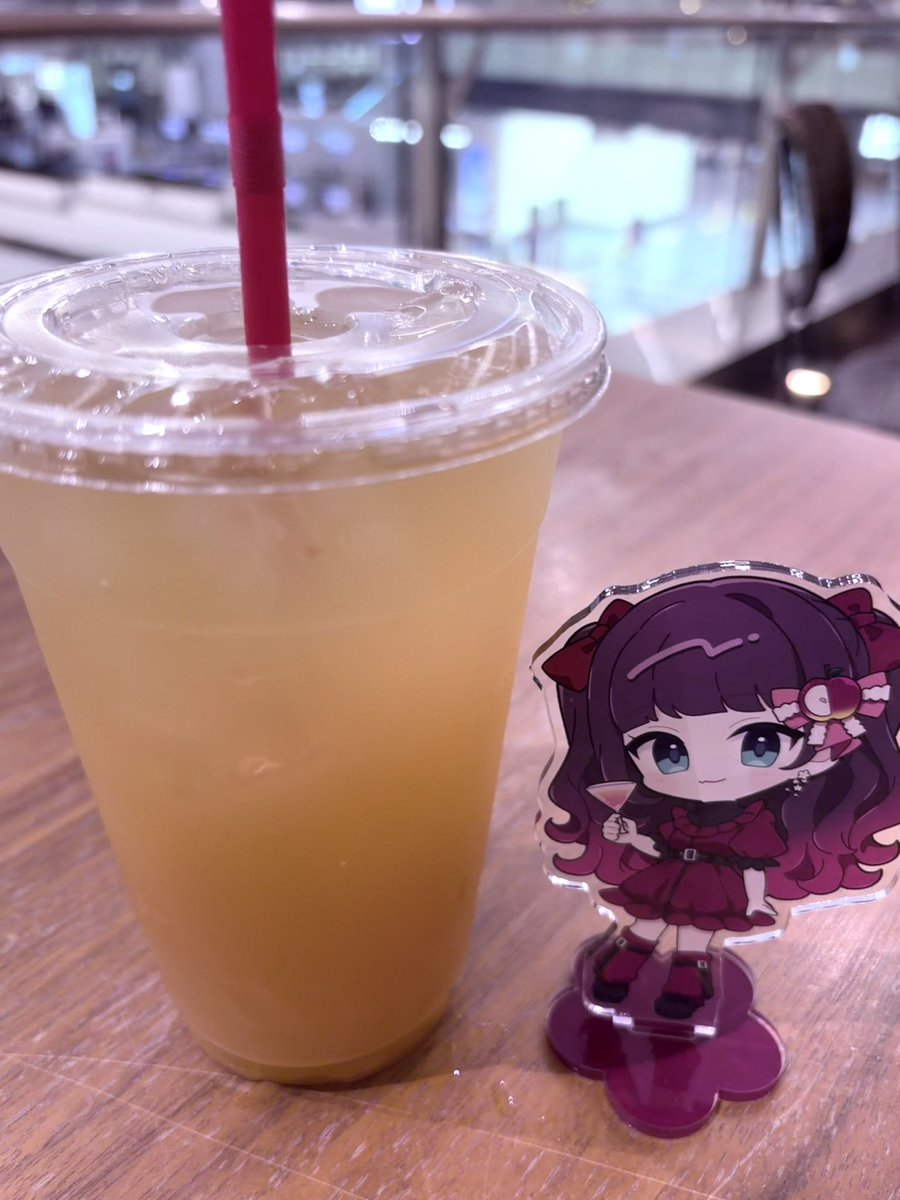 最後は羽田のりんごジュースで。これが私の旅の恒例です。

夢のごとき時間は、光陰矢のごとし。

次回の出発の日を、今から心待ちにしています。

 #ちび子へ